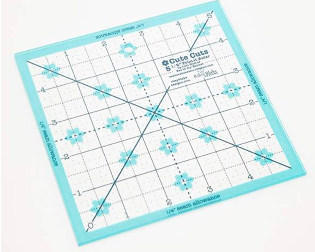 Trim-It™ 5 1/2" Square Ruler | 50% Deposit Preorder | March 2027 | Lori Holt | Midnight Snack Recommended Tool