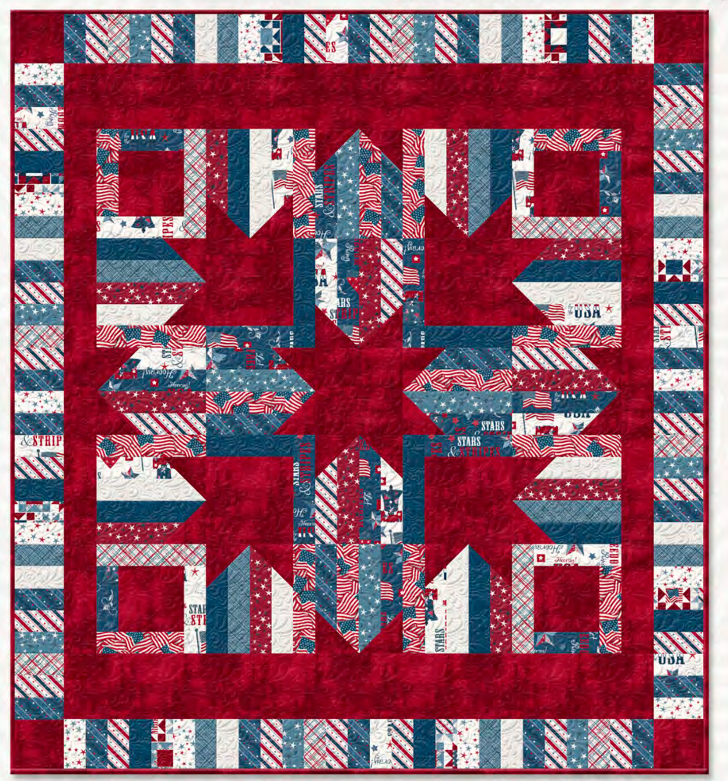 Beth Grove Freedom and Glory Starburst Quilt Kit – 50% Deposit February 2027 Preorder