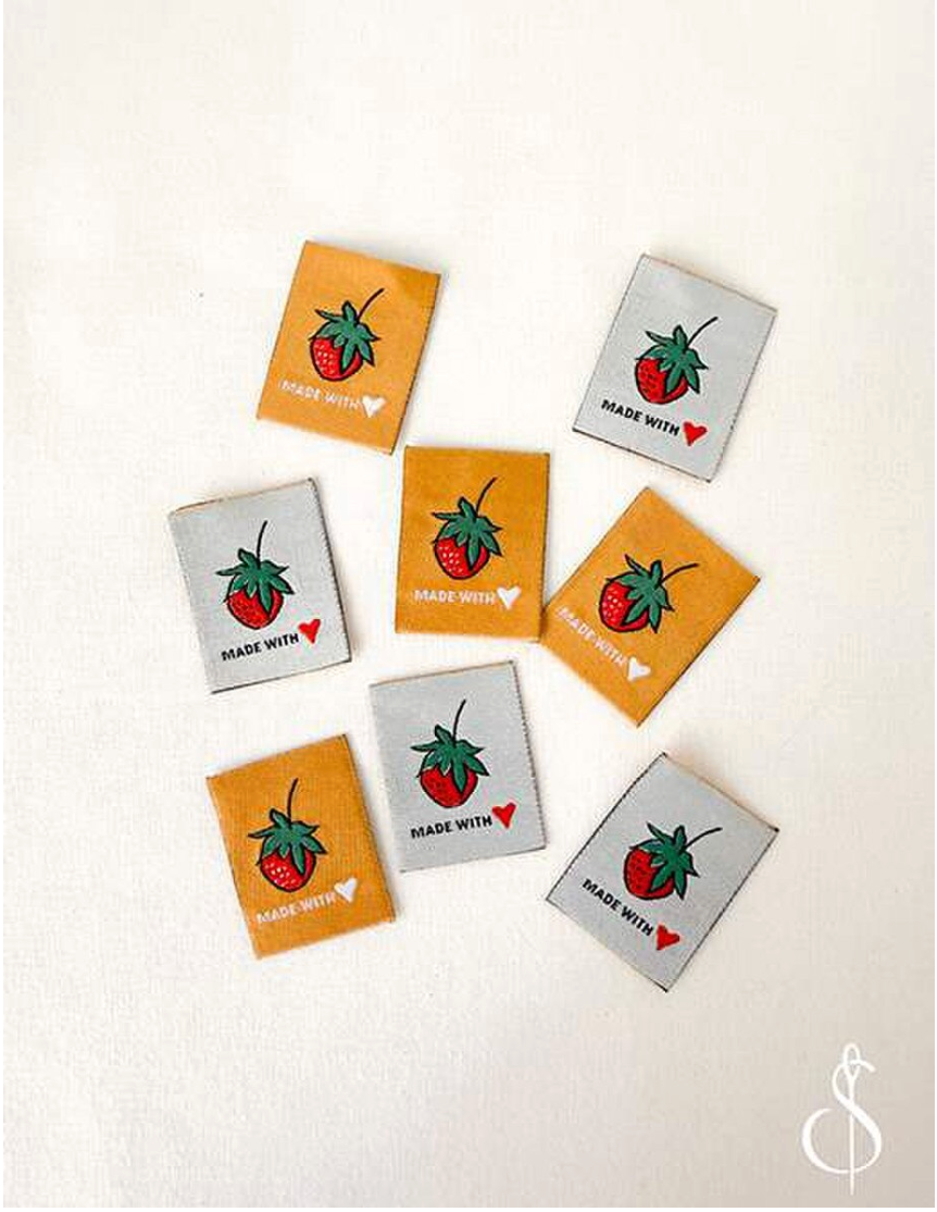 Made With Love Woven Labels | Set of 8 by Minki Kim for Riley Blake Designs