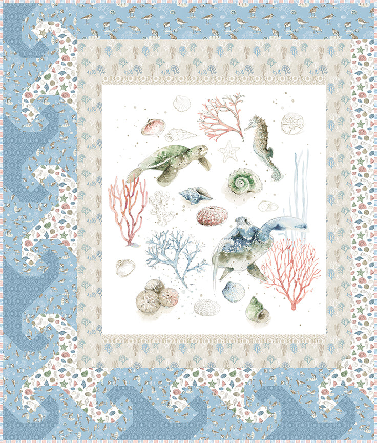 Sea Echoes Panel Quilt Kit by Lisa Audit for Riley Blake Designs – 50% Deposit February 2027 Preorder