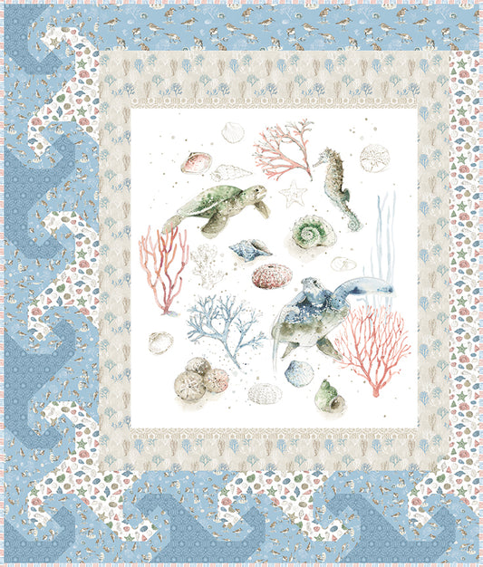 Sea Echoes Panel Quilt Kit by Lisa Audit for Riley Blake Designs – 50% Deposit February 2027 Preorder
