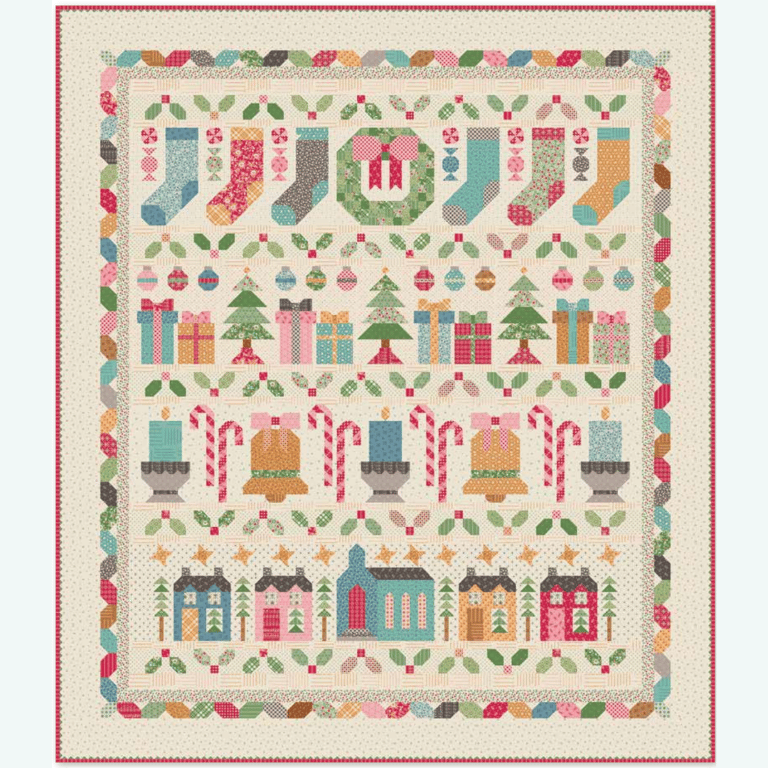 Christmas Row Premium Quilt Kit – Home Town Holiday 2 by Lori Holt | 80½" x 92½" | 50% Deposit Preorder | July 2027