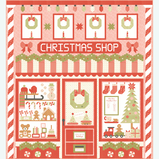 My Sew Quilty Life December Darling Christmas Shop Block of the Month Quilt Kit – 50% Deposit June 2027 Preorder