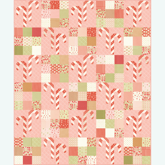 My Sew Quilty Life December Darling Candy Cane Crush Quilt Kit – 50% Deposit June 2027 Preorder