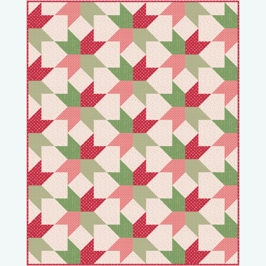 Forever Stars Quilt Kit | 64" x 80" Throw | Home Town Holiday by Lori Holt | Riley Blake Designs