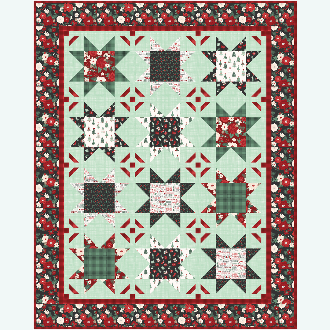 Romance Throw Quilt Kit | Evergreen Wishes Petite Fat Quarter Bundle | 61" x 74" | 50% Deposit Preorder | July 2026