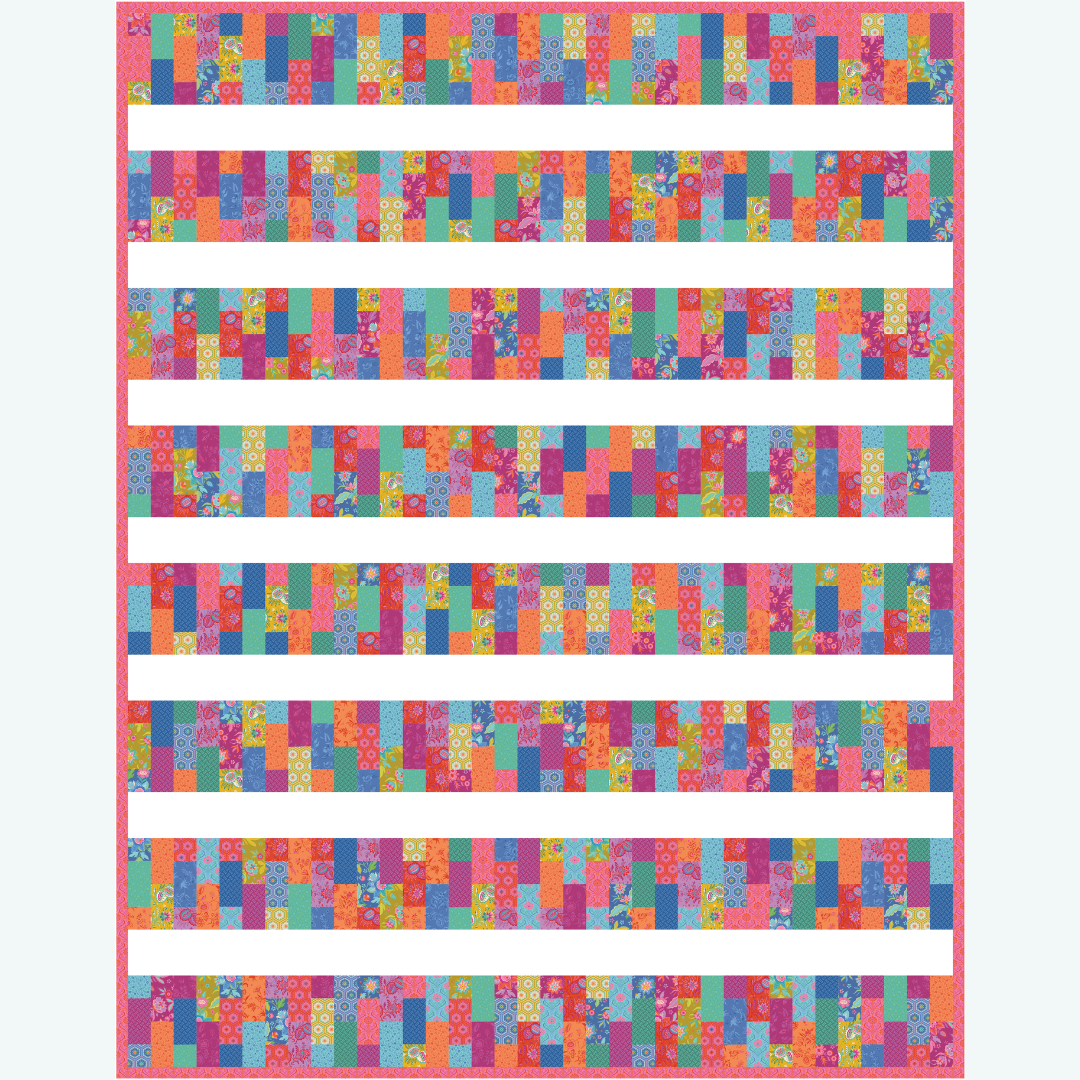 Flagstone Path Quilt Kit | Kipling Gardens by Cori Dantini | Twin 72½" x 92½" | In Stock