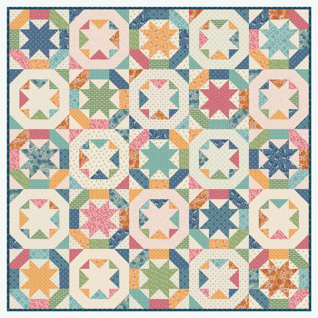 Family Reunion Stardrops Quilt Kit | Curated by Farmhouse Fabric Shop | 50% Deposit Preorder | December 2026