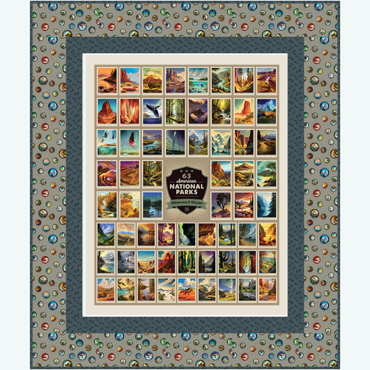 All the Parks Panel Quilt Kit | National Parks Wilderness & Wonder | 71½" x 88½" | 50% Deposit Preorder | April 2027