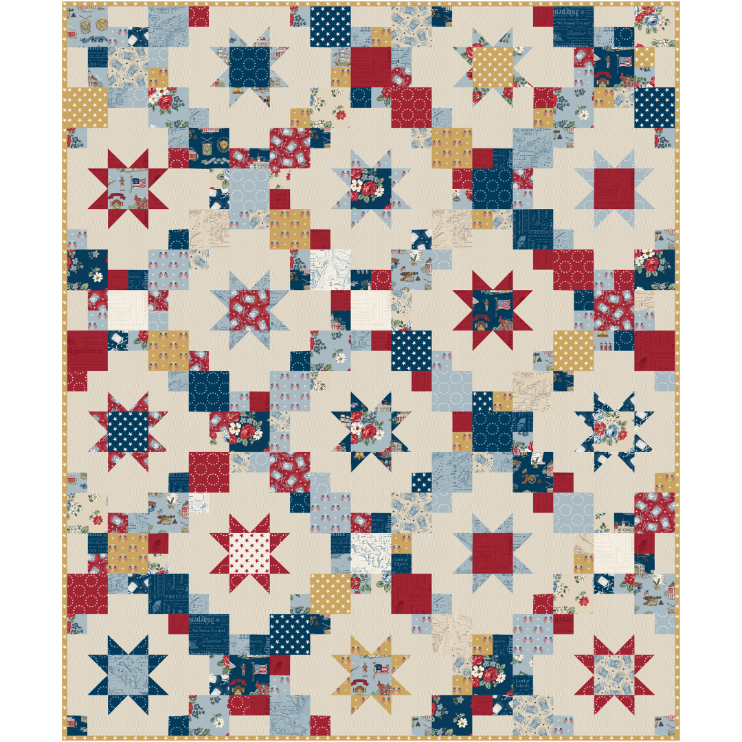 Brightly Quilt Kit – 60" x 72" Throw – Cluck Cluck Sew – Independence