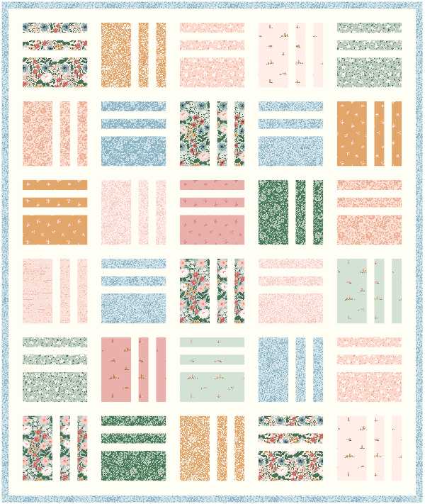 Squared Up Quilt Kit – Sweet Cotton Tales – Throw Size 60x71 – Layer Cake Friendly Quilt Kit