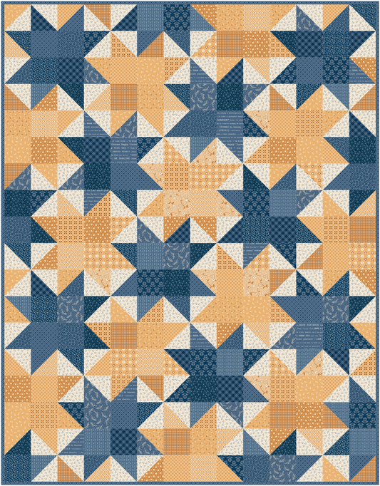 Sunnyside Quilt Kit - Denim & Daisy by Lori Holt - 50% Deposit October 2026 Preorder