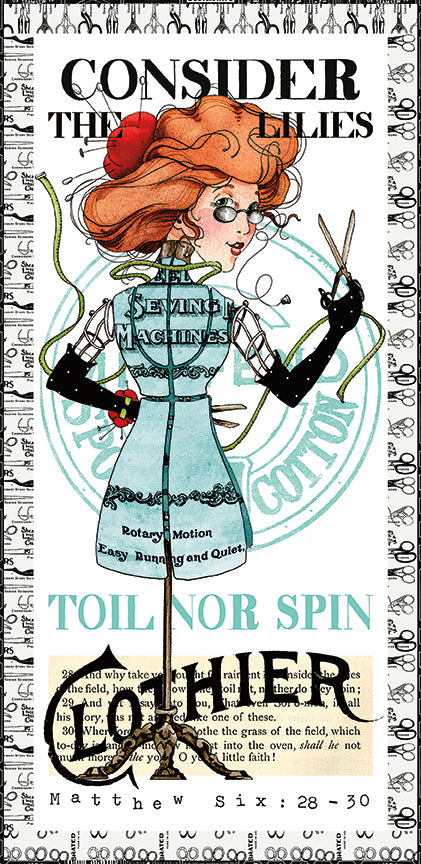 Seamstress Wall Panel Quilt Kit – 28½" x 58½" – The Maker Collection – 50% Preorder Deposit November 2026– Riley Blake Designs
