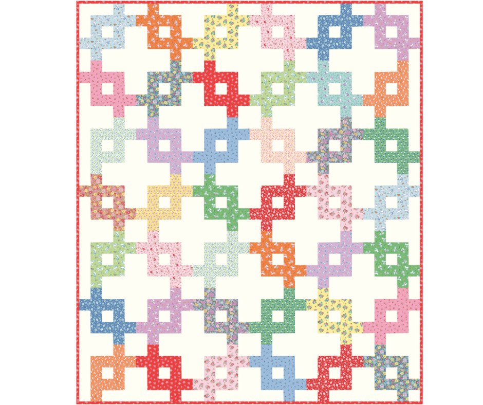 Tangled Throw Quilt Kit Traditional 30s – Preorder October 2026 (60x70)