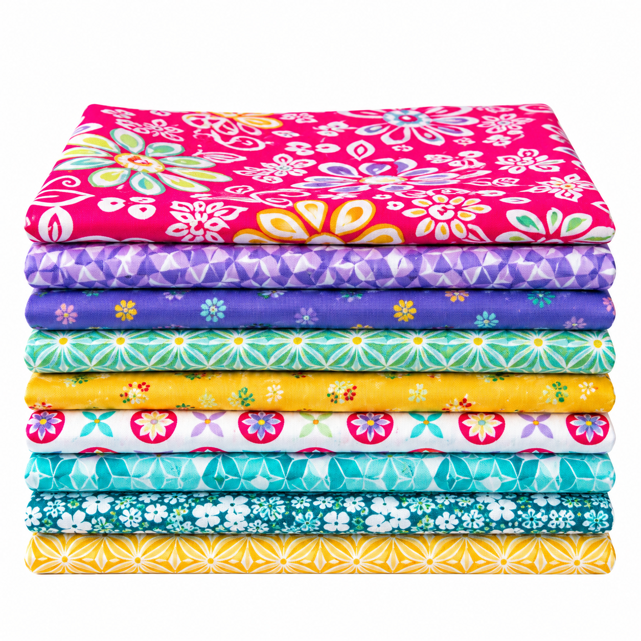 Chasing Rainbows – 12-Piece Curated Fat Quarter Bundle – Rainbow Garden # 1