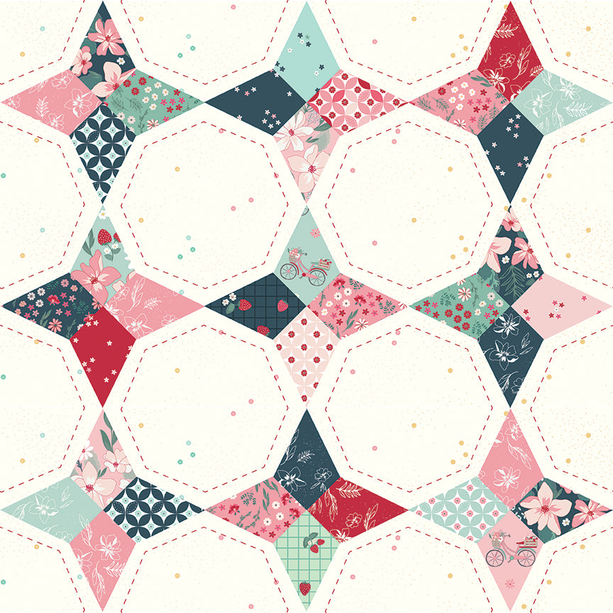 Berry Market Quilt Boxed Kit – KT-15740 – Beverly McCullough – Flamingo Toes – Riley Blake Designs – 76" x 90" Quilt Top