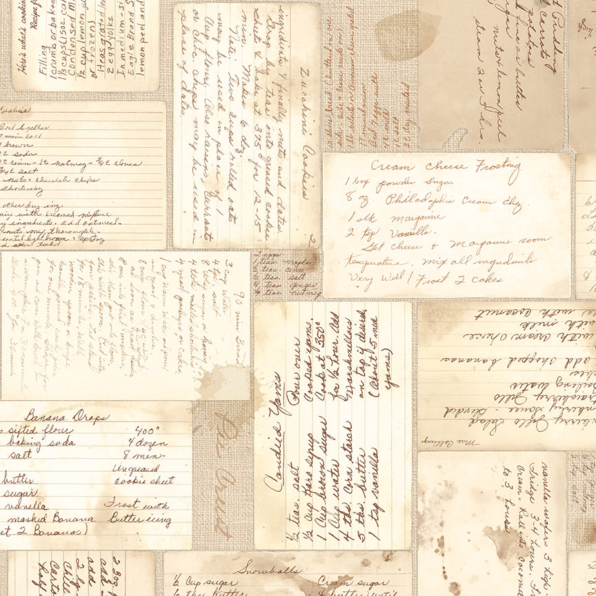 Baked with Love 108" Wideback – Recipe Card Print by Lori Holt