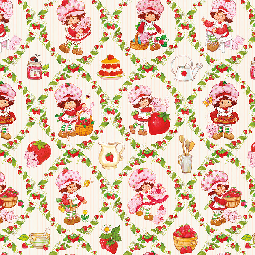 Strawberry Shine Quilt Backing Set – Strawberry Shortcake™ Cream | 2½ Yards 108" Wide | 50% Deposit Preorder | November 2026