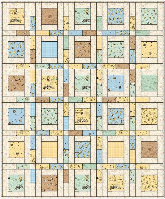 Boxed Up Quilt Kit β Winnie the Pooh Fabric by Echo Park (Throw Size 58" x 70")