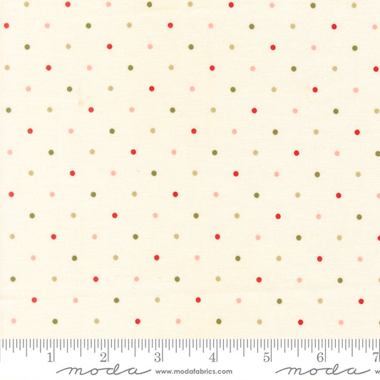 Lella Boutique Peppermint Cocoa Cream Multi Dot β Moda 5230 81 (By the Yard) (with ruler)