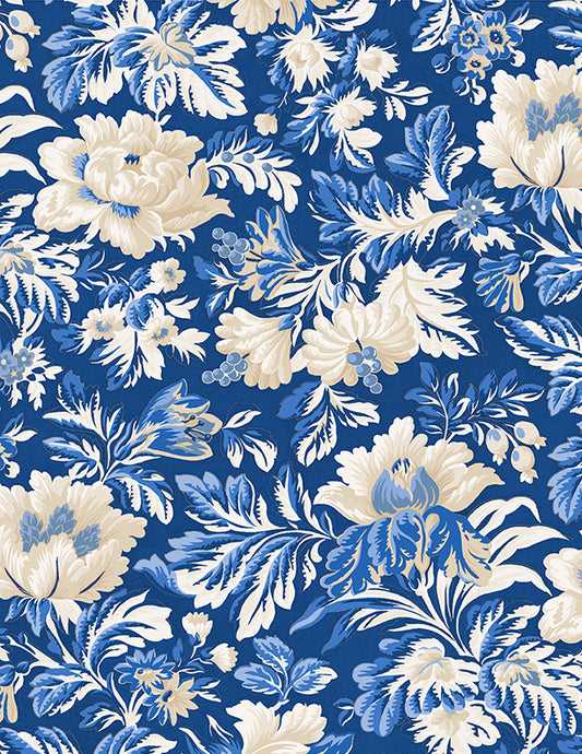 Kaye England Chateau Bleu Large Floral Navy – 50% Deposit May 2027 Preorder
