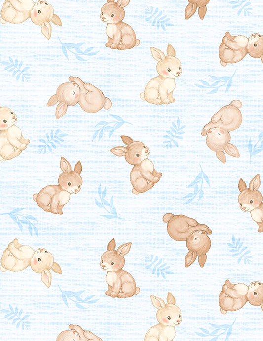 Jennifer Pugh Meadow Friends Bunnies White/Light Blue – 50% Deposit February 2027 Preorder