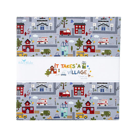 It Takes a Village 10" Stacker – 42 Precut Squares by Jennifer Long for Riley Blake Designs