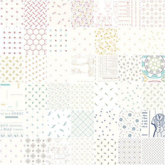 Bee Bundle 10" Stacker – 42 Precut 10" Squares – Limited Edition by Lori Holt for Riley Blake Designs