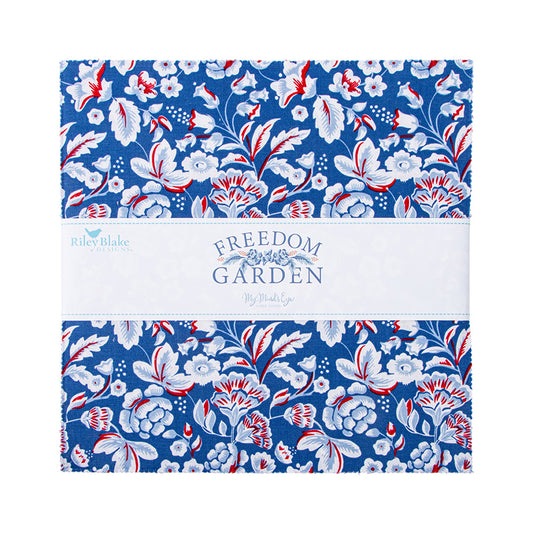 Freedom Garden 10" Stacker – 42 Precut 10" Squares by My Mind’s Eye for Riley Blake Designs