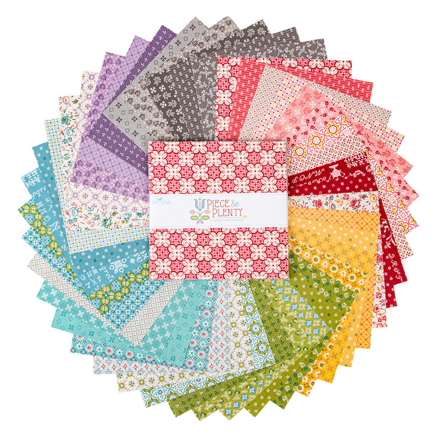 Piece & Plenty 10" Stacker – 42 Pieces | Lori Holt for Riley Blake Designs | Precut Layer Cake Quilt Fabric