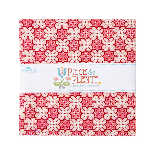 Piece & Plenty 10" Stacker – 42 Pieces | Lori Holt for Riley Blake Designs | Precut Layer Cake Quilt Fabric