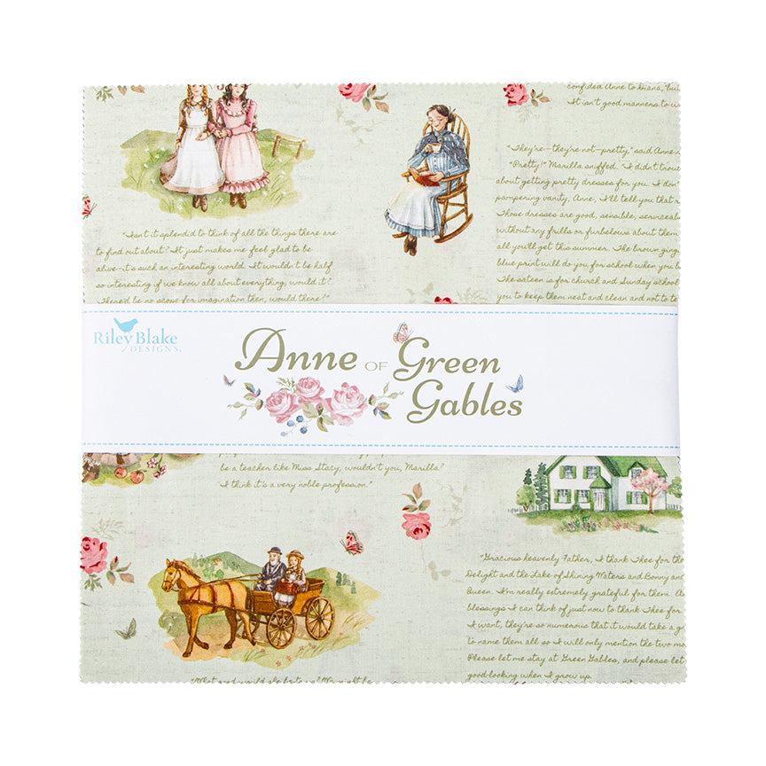 Anne of Green Gables 10" Stacker – 42 Pieces | Riley Blake Designs | Official Licensed Collection