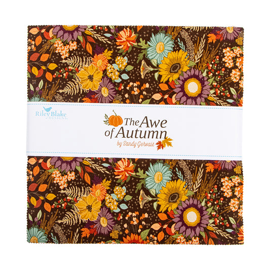 The Awe of Autumn 10" Stacker – 42 Precut 10" Squares by Sandy Gervais for Riley Blake Designs
