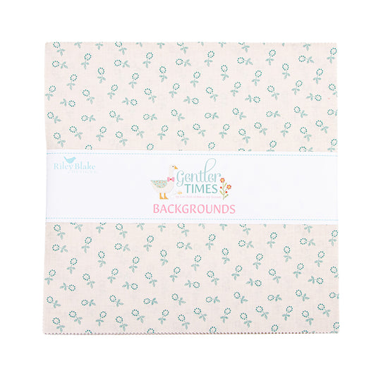 Gentler Times 10" Backgrounds Stacker – Lori Holt for Riley Blake Designs – 42 Precut Quilt Squares
