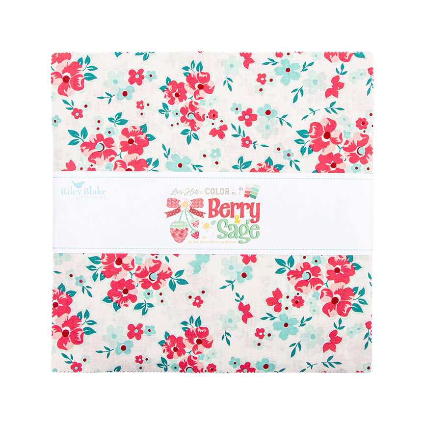 Berry & Sage 10" Stacker by Lori Holt – 42 Pieces – Riley Blake Designs