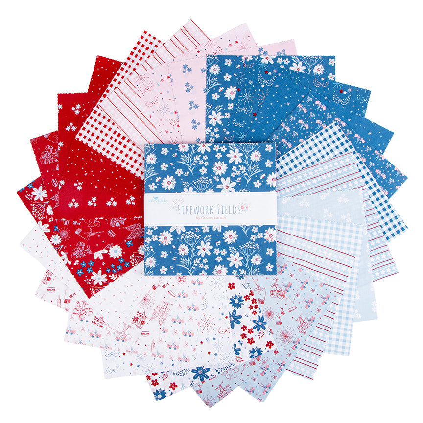 Firework Fields 10" Stacker (42) by Gracey Larson | Riley Blake Designs | Preorder Layer Cake