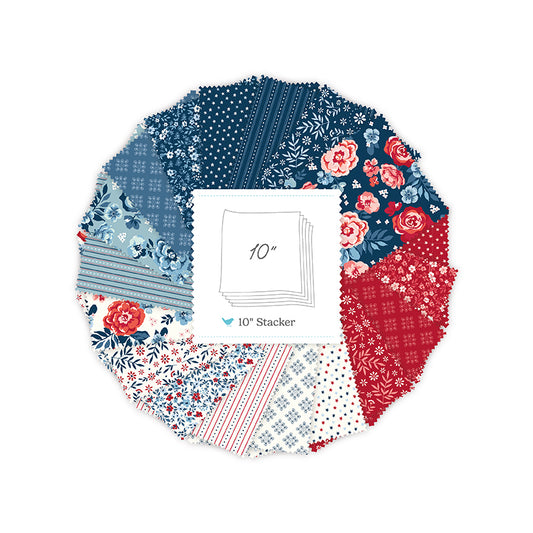 Star-Spangled Garden 10" Stacker Reservation - February 2027 - Riley Blake Designs - 50% Deposit