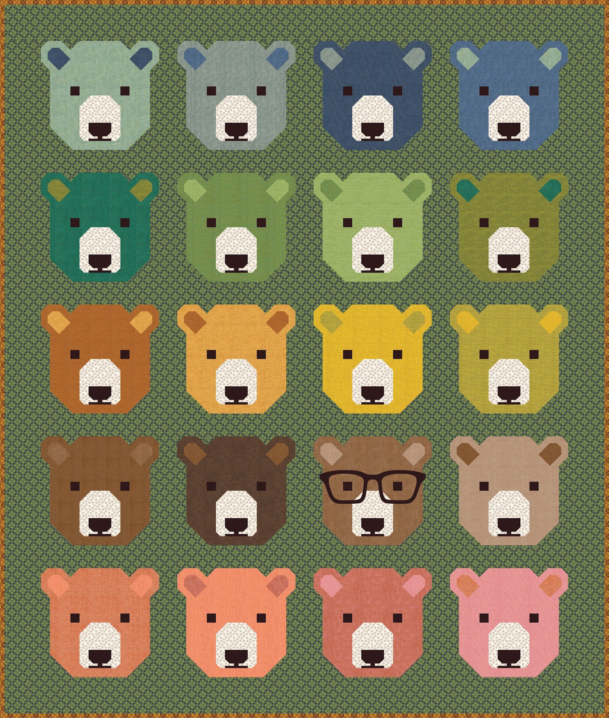 Elizabeth Hartman Toast & Jam Bjorn Bear Quilt Kit – 50% Deposit May 2027 Preorder