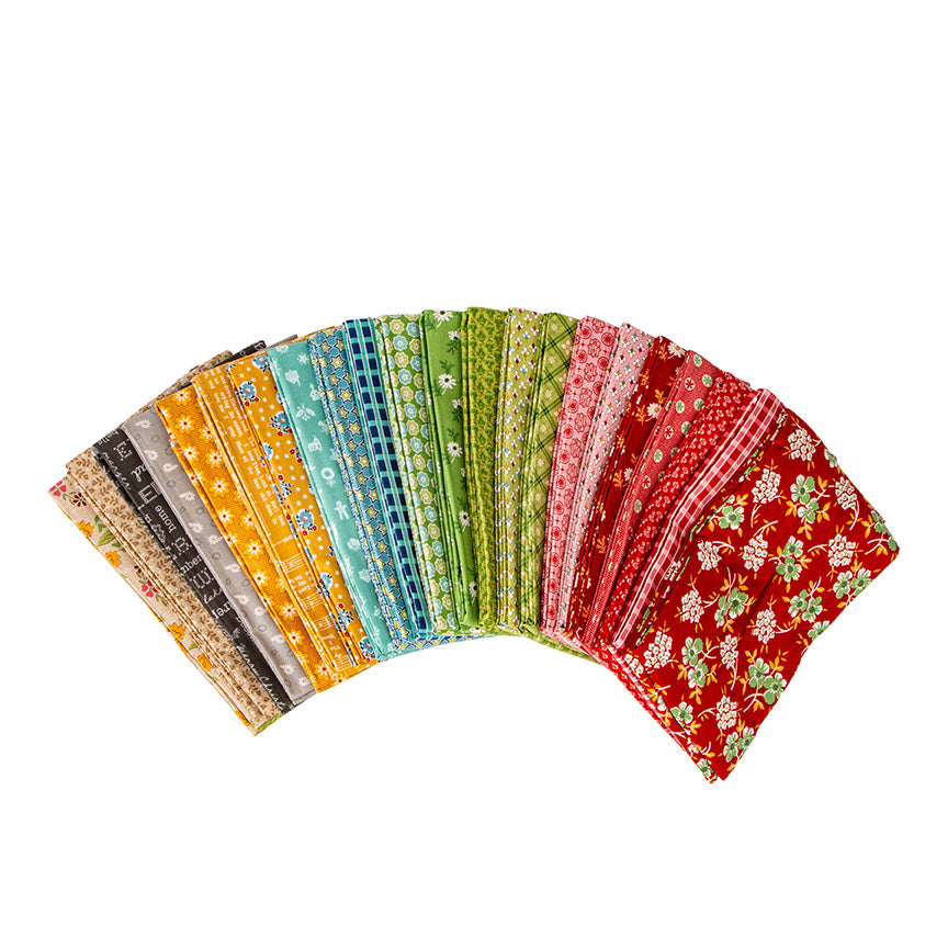 Home Town Holiday 1-Yard Bundle – Schoolhouse Colorway – Lori Holt for Riley Blake Designs – 22 One-Yard Cuts