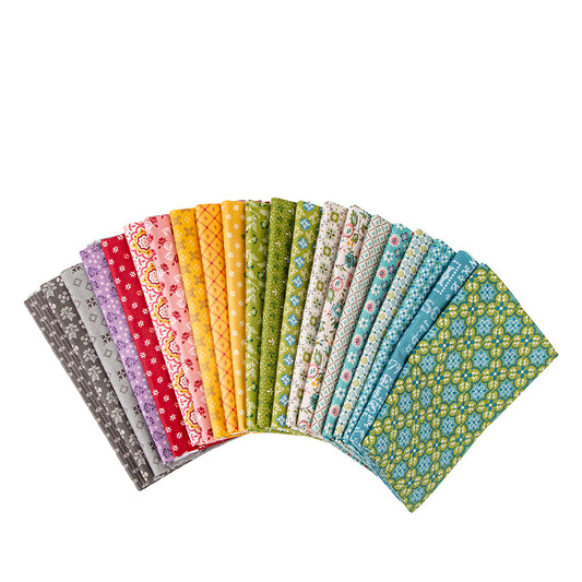 Piece and Plenty 1-Yard Bundle – Raindrop Colorway – Lori Holt for Riley Blake Designs – 21 One-Yard Cuts