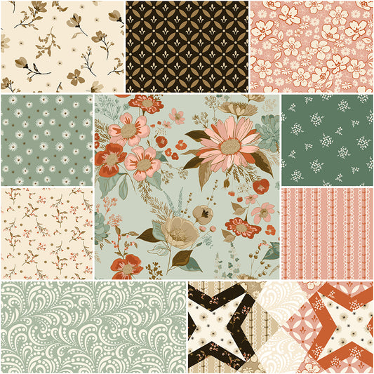 Morning Latte 10" Stacker – 42 Precut Squares by Sandy Gervais for Riley Blake Designs