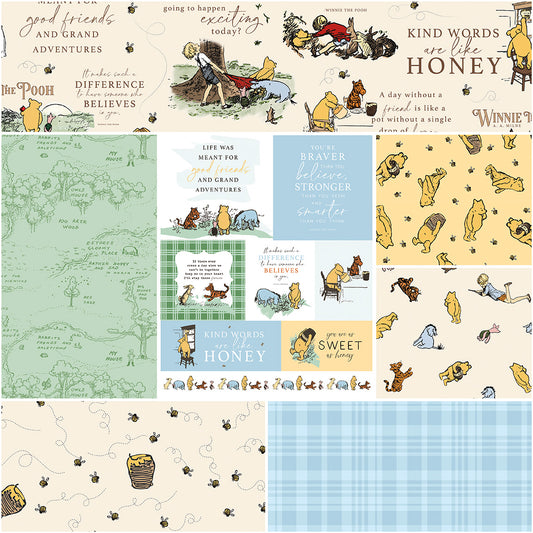 Winnie the Pooh 10" Stacker – 42 Precut Squares by Echo Park Paper Co. for Riley Blake Designs