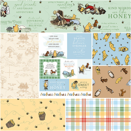 Winnie the Pooh 10" Stacker – 42 Precut Squares by Echo Park Paper Co. for Riley Blake Designs