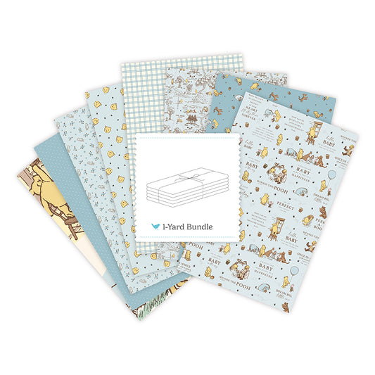 Winnie-the-Pooh Baby 1-Yard Bundle with Panel (Blue Colorway) – November 2026 Preorder – 50% Deposit