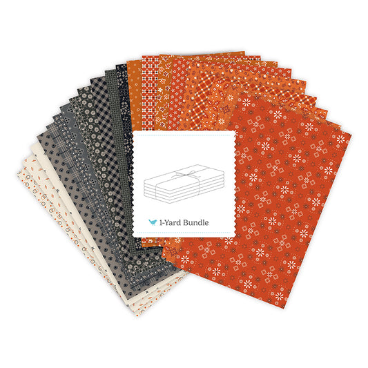 Pumpkin & Licorice 1-Yard Bundle (21 Yards) | 50% Deposit Preorder | March 2027 | Lori Holt