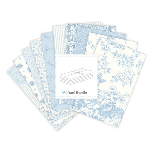 Rosewater Cottage Blue 1-Yard Bundle Reservation – 50% Deposit Preorder – January 2027 Arrival
