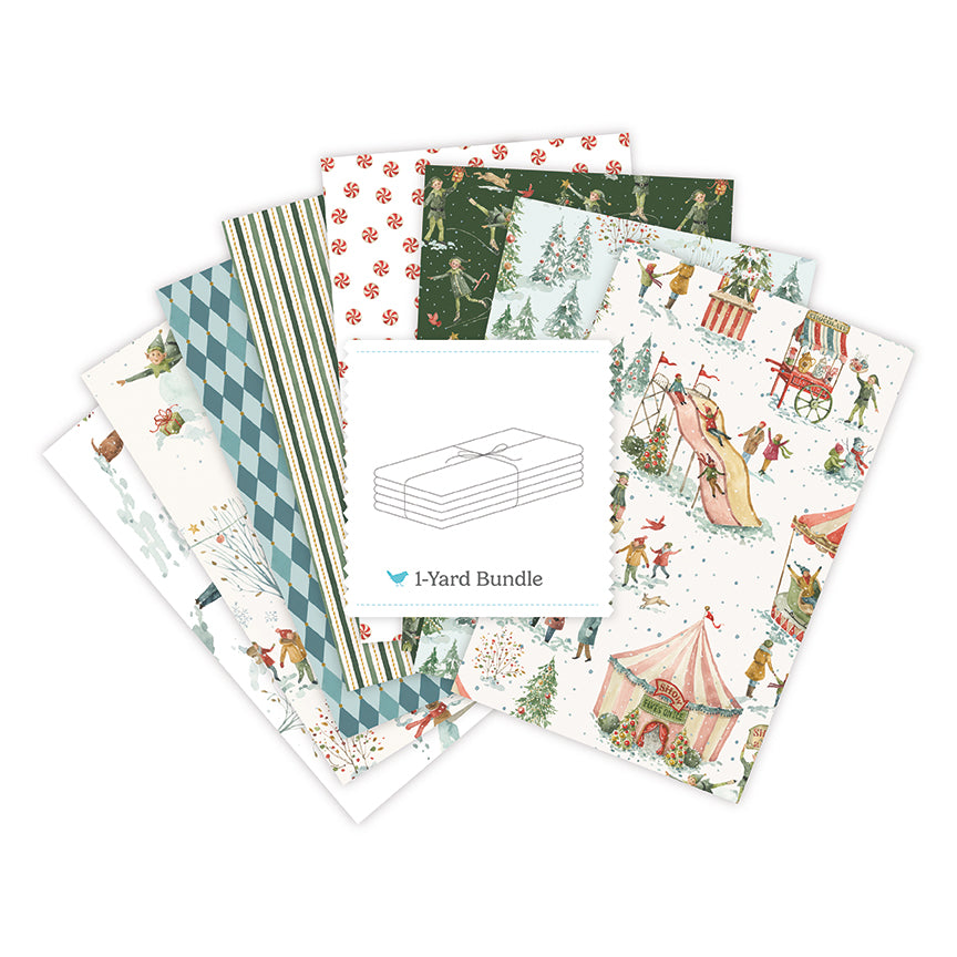 Santa’s Fair Cloud 1-Yard Bundle + 2 Panels – Lisa Audit | 50% Deposit Preorder | May 2027