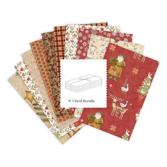 Waddle’s Christmas 1-Yard Bundle – Red Colorway + Panel | 9 Yards | Teresa Kogut | 50% Deposit Preorder | May 2027