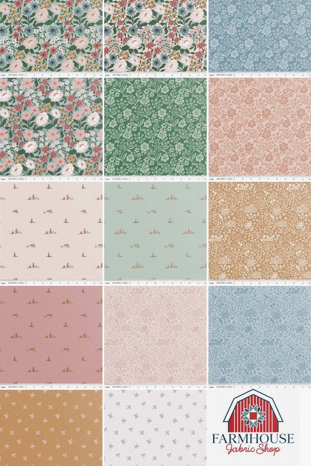 Sweet Cotton Tales Fat Quarter Bundle – 18pcs – Cayla Naylor – Riley Blake Designs