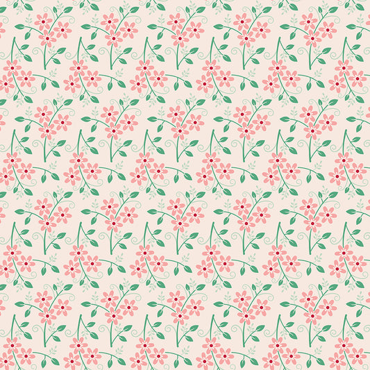 Heartsy Quilt Backing Set – Berry & Sage Latte Wideback (2 1/2 Yards) by Lori Holt